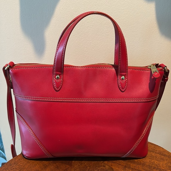 Ralph Lauren  shoulder bag  Crossbody  Satchel  leather Red excellent condition - Picture 10 of 16